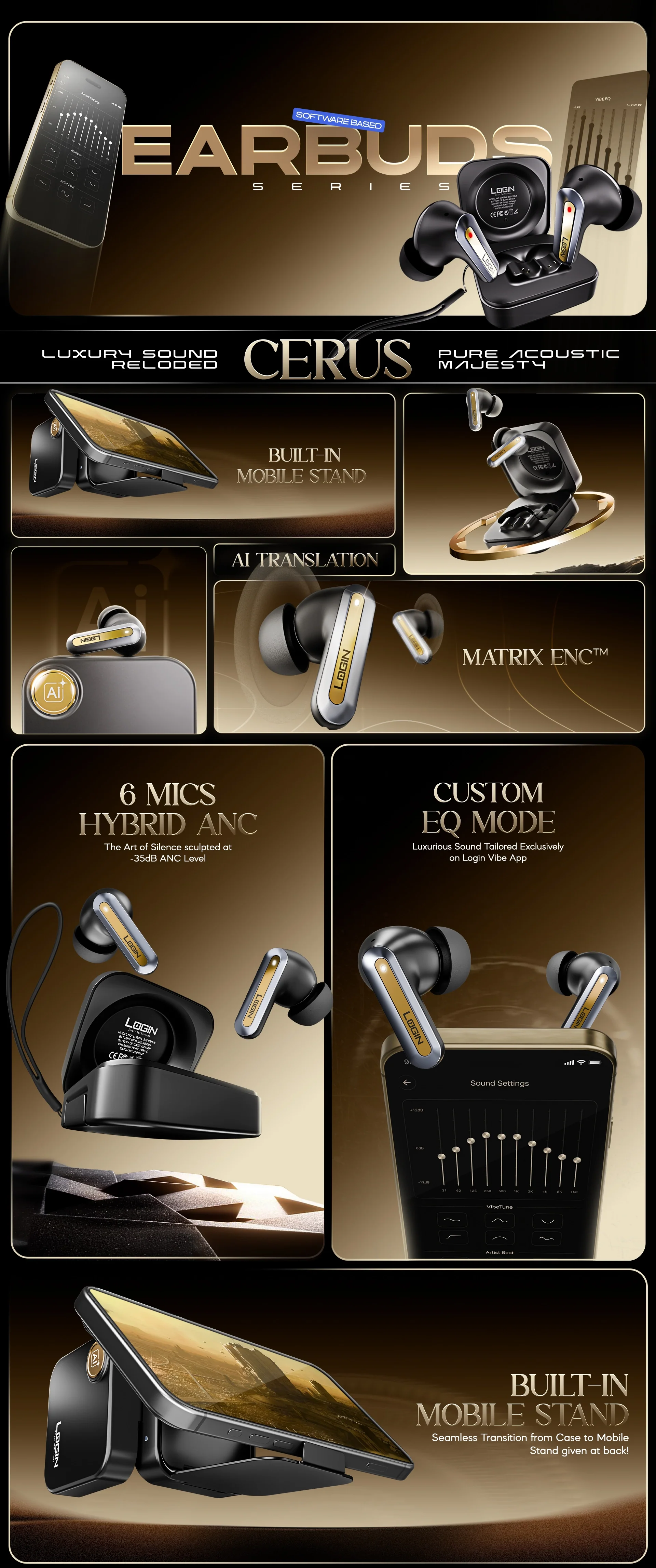 LOGIN L 222 CERUS WIRELESS EARBUDS