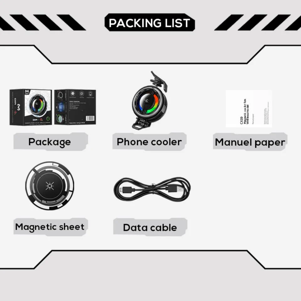 MEMO CX 19 COOLING FAN WITH WIRELESS CHARGING