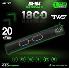 BLUKS BX184 BASSMAX SOUNDBAR 20W WIRELESS SPEAKER